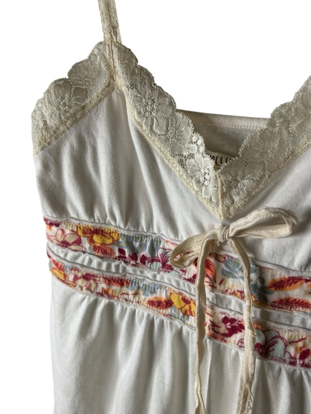Y2K Hollister Coquette Lace Babydoll Tank Fairy Floral Empire Waist M - Picture 8 of 15
